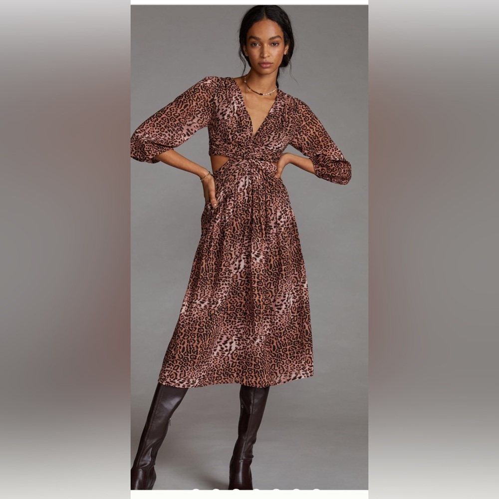NWT Anthropologie cut out midi dress size XS